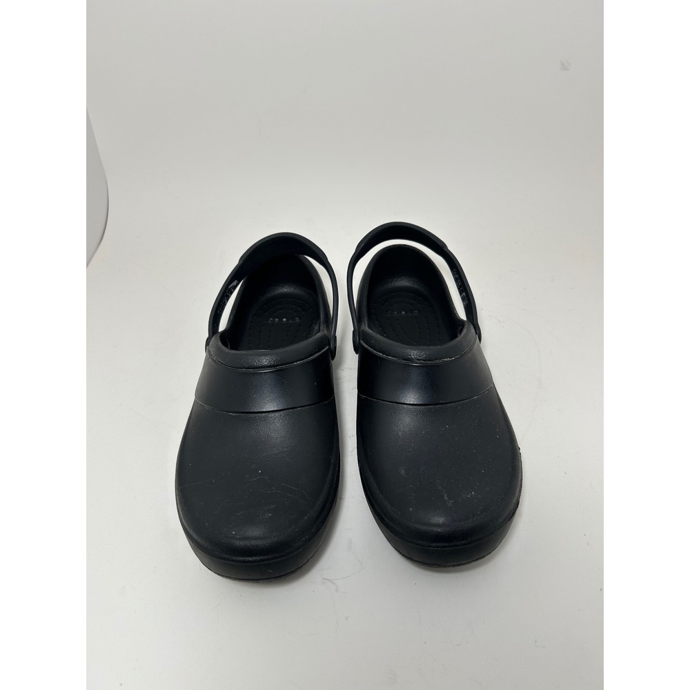 Crocs Mercy Work Clogs Black Slip‎ Resistant Nursing Shoes Womens Size 5 10876